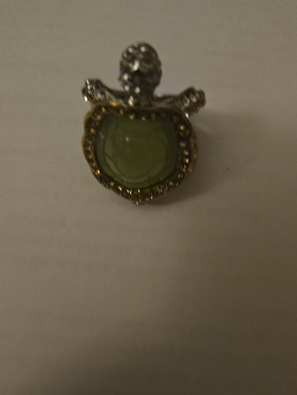Green Crystal Accent Angel Pendant Necklace - Women Jewelry
